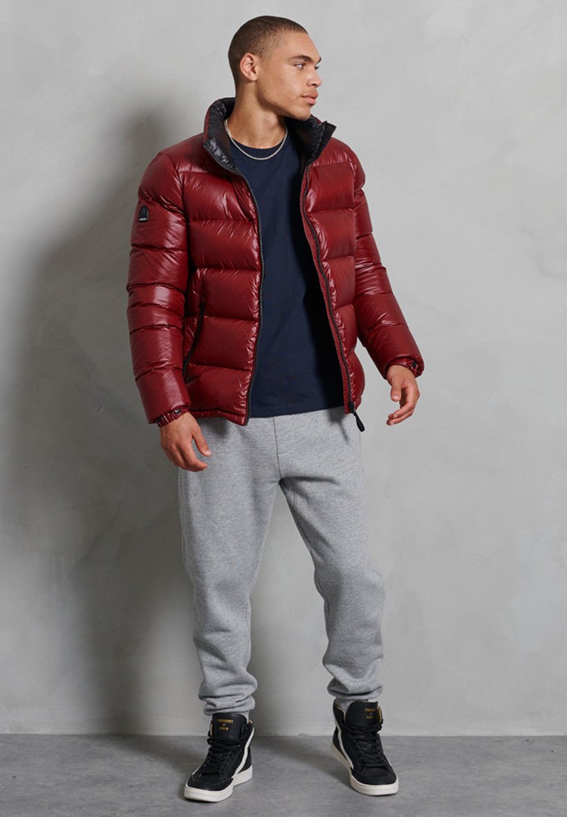 Superdry LUXE ALPINE - Chaqueta de plumas - deep port/rojo jaspeado -  Zalando.es