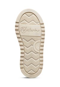 Sola di scarpa beige con motivo a zigzag, logo "Naturino" e indicatore di dimensione "24" impresso sul fondo.