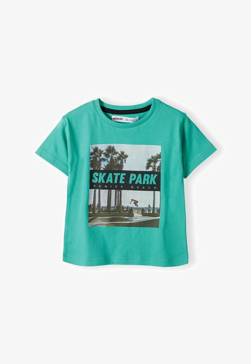 MINOTI SHORT SLEEVE WITH PRINT - Jednoduché tričko - green