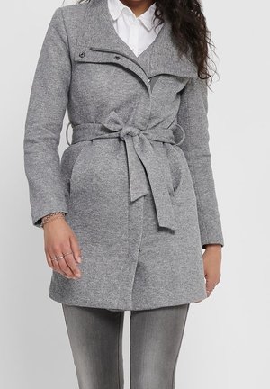 Cappotto corto - mottled light grey