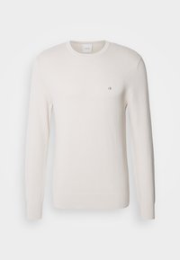 Calvin Klein STRUCTURE SWEATER - Strikkegenser - stony beige