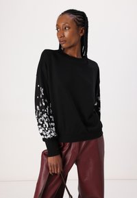 ONLY ONLBROOKE O NECK FLOWER - Φούτερ - black