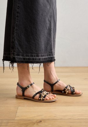 Geox MADDALUSIAC - Sandals - black/white