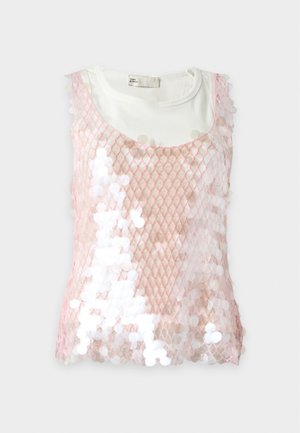 Tory Burch, SEQUIN - Topp - snow white/light pink