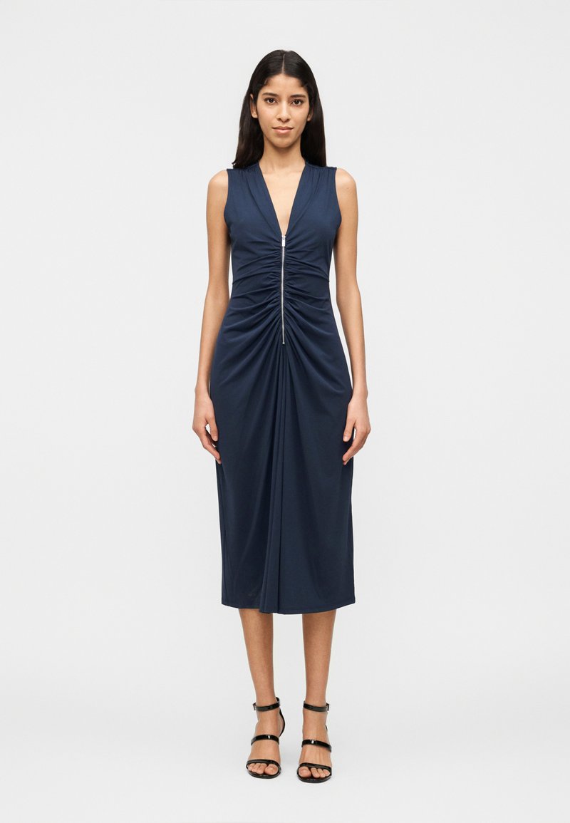 boohoo navy blue dress B-dress in Navy Blue s