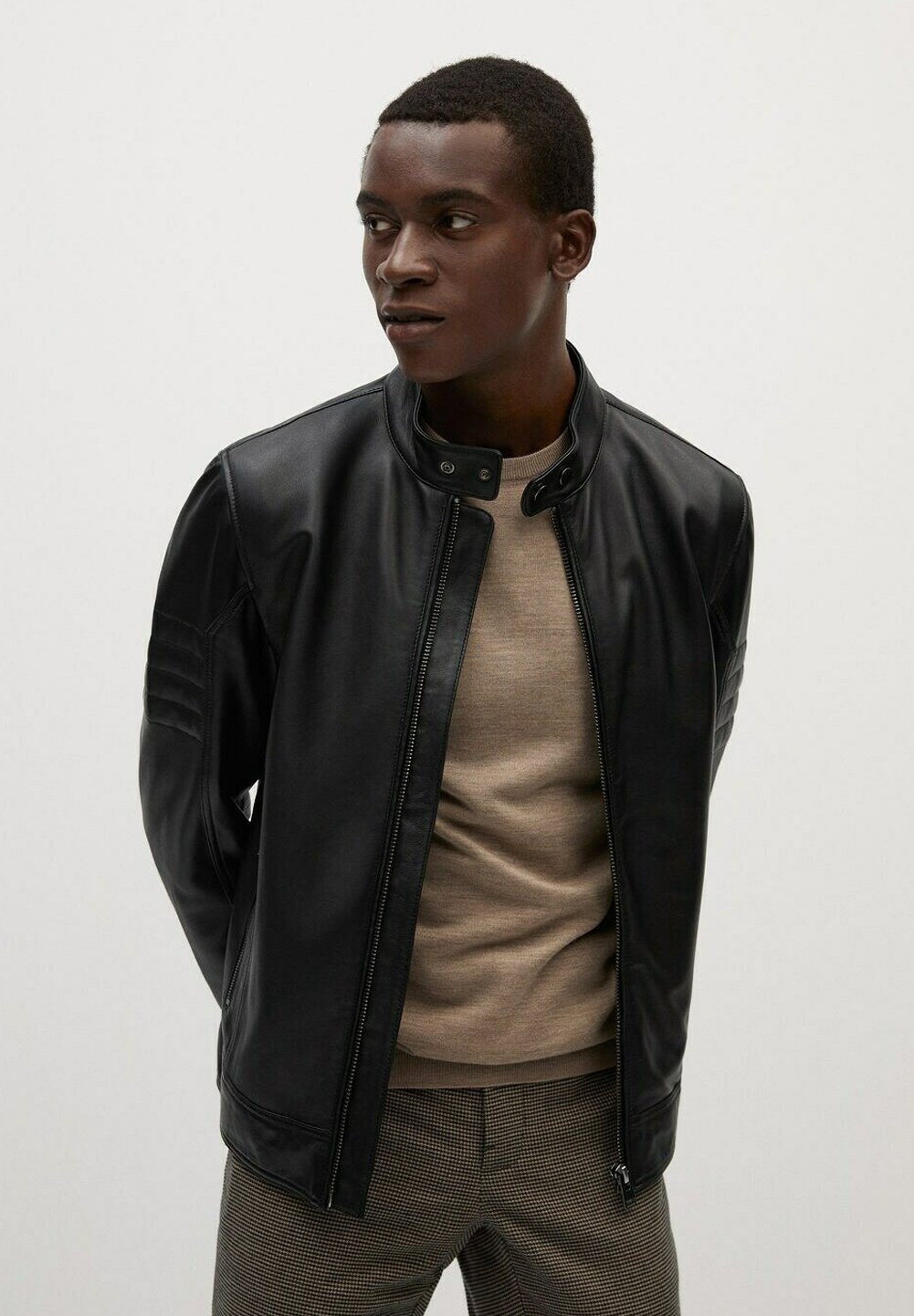 Mango CUIR - Chaqueta de cuero - black/negro - Zalando.es