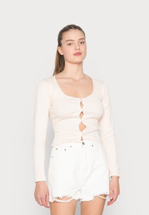 BUTTON UP  - Casaco de malha - stone