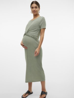 MAMALICIOUS MLANLI JUNE MIDI DRESS  - Jerseykjole - smoke green