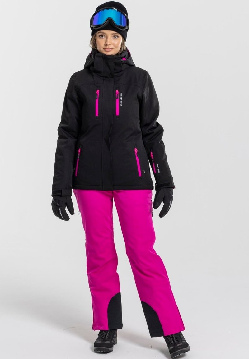 Swedemount - CERVINIA - Snowboardjacke - black  fresh pink, Vergrößern