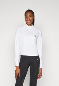 adidas Performance ZIP - Pitkähihainen paita - white