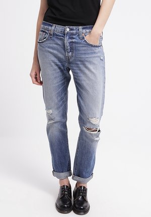 Relaxed fit jeans - destroyed denim