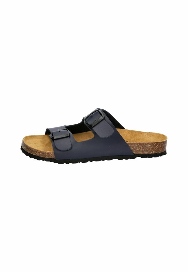 Pantolette flach - marine