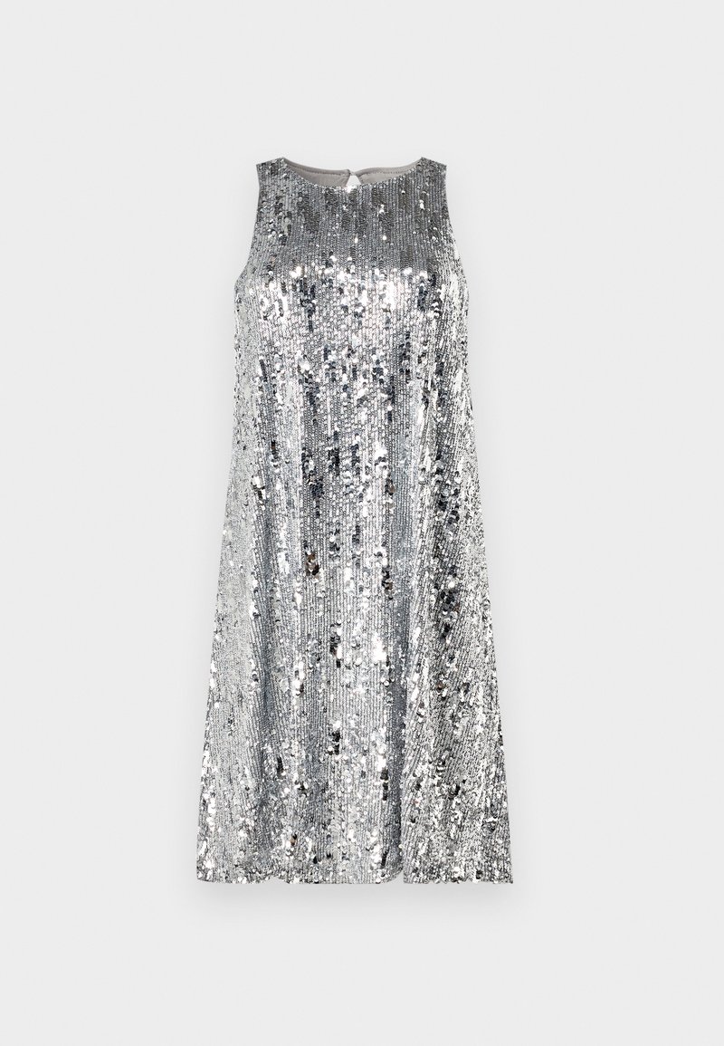 glitter dress silver Silver One Shoulder Sequin Dress main image 1