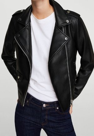Veste en similicuir - black