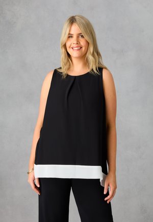 Live Unlimited London MONO COLOURBLOCK OVERLAY - Top - black