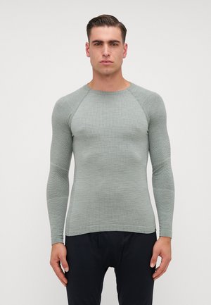 TOP CREW NECK SEAMLESS PERFORMANCE - Bluză de corp - shadow