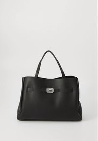 DKNY BRYAR SATCHEL - Handtas - black/silver-coloured