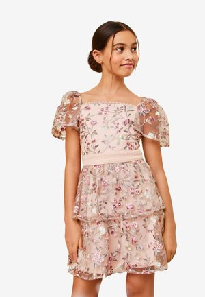 Lipsy EMBROIDERED SQUARE NECK OCCASION 3-16YRS - REGULAR FIT - Cocktailkleid/festliches Kleid - pink