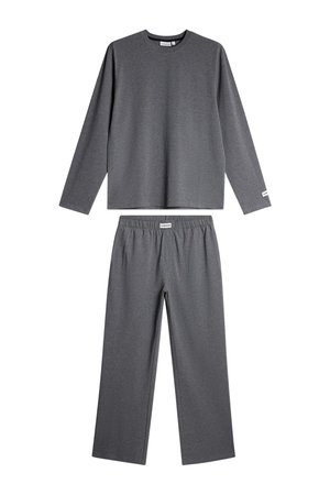 PIERCE SET - Pyžamo - dark grey melange