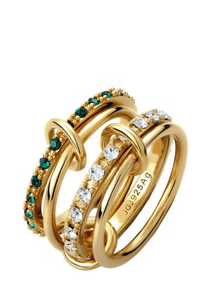 STAPELLOOK MIT KRISTALLEN VON SWAROVSKI - Ring - gold-coloured