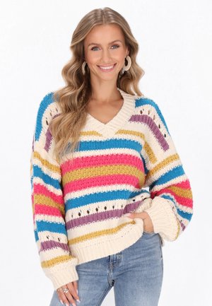 SWEATER - Trui - offwhite multicolor