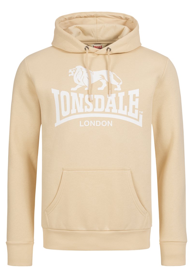 Lonsdale SHERBORNE - Felpa con cappuccio - beige/white