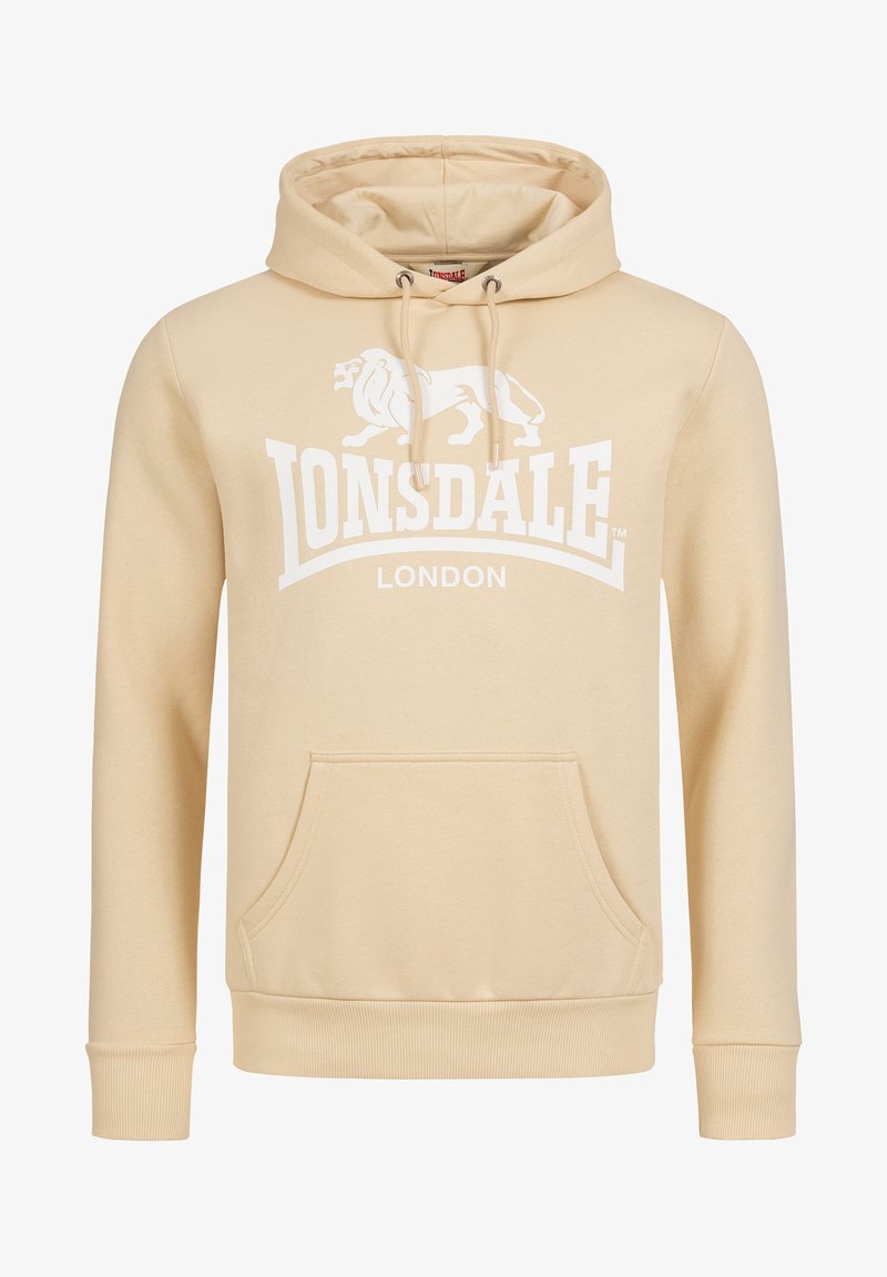Lonsdale SHERBORNE - Mikina s kapucňou - beige/white