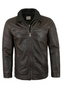 bugatti Leather jacket - dunkelbraun