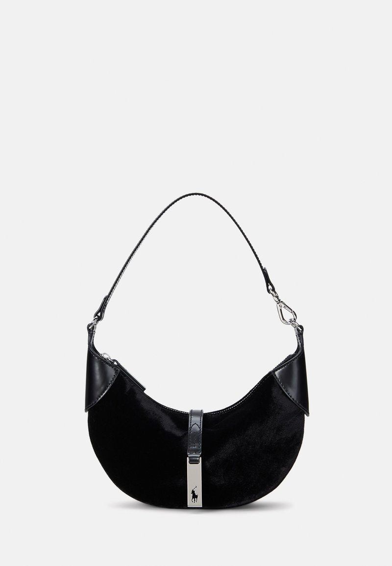 Polo Ralph Lauren POLO ID VELVET LEATHER MINI SHOULDER BAG - Handtas - black