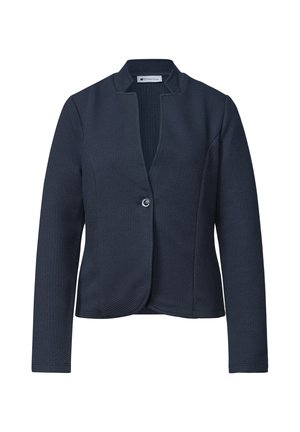Street One, BLAZER MIT REVERSKRAGEN UND STRUKTUR - Bleiseri - darkest blue