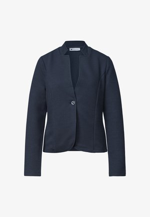 Street One, BLAZER MIT REVERSKRAGEN UND STRUKTUR - Blazer - darkest blue