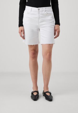 SIMPLY WITH RAW CUT - Džinsiniai šortai - white
