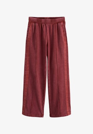 Next, PETITE FIT - WASHED LACE TRIM WIDE LEG JOGGERS - Jogginghose - red