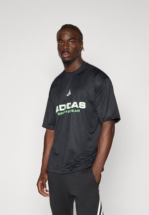 adidas Sportswear TIRO TEE - Print T-shirt - black/white