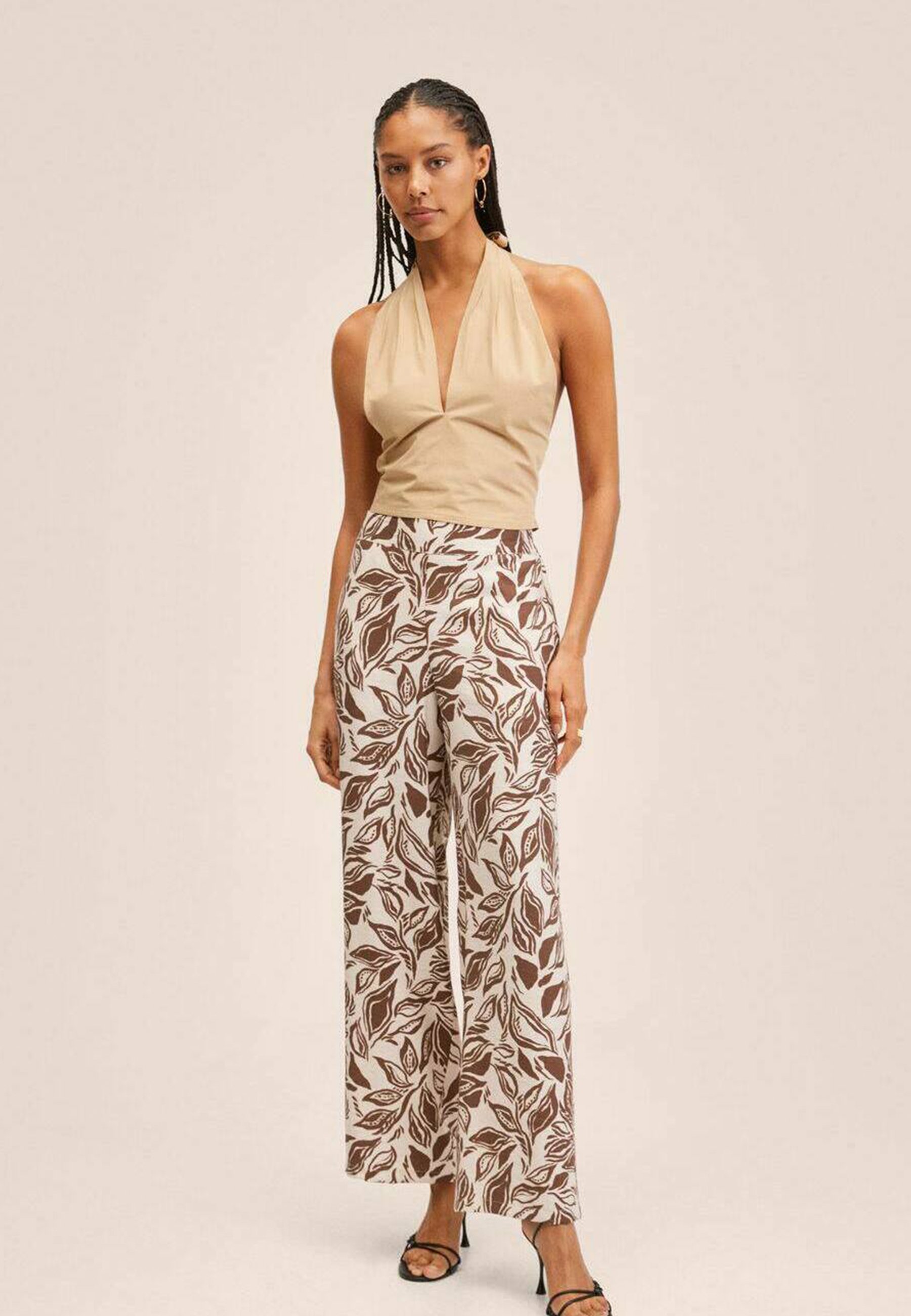 Mango CLAUDIE - Trousers - ecru/beige 