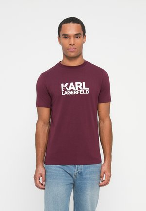 CREWNECK - Apdrukāts T-krekls - merlot