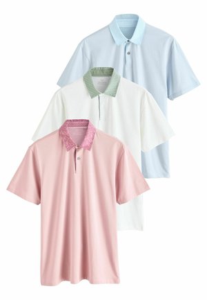 THREE PACK - Pólóing - pink   blue   white woven collar