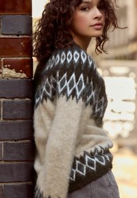 Next SOFT TOUCH FAIRISLE TALL   - Svetrík - brown neutral