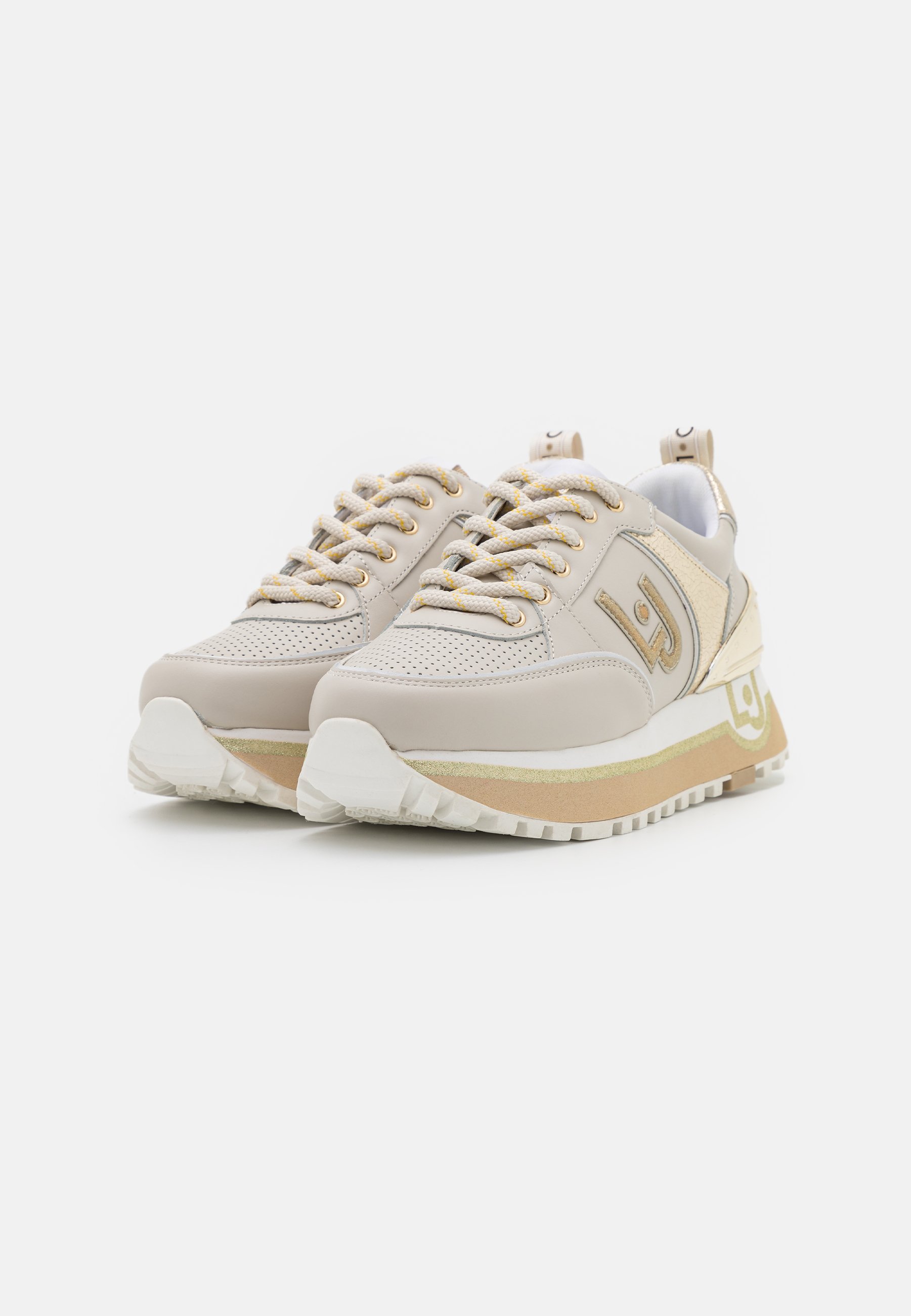 LIU JO MAXI - Sneakers basse - milk/gold/beige - Zalando