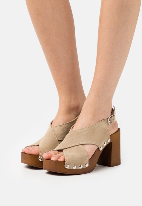 Minelli Backless Slipper Clogs Taupe taupe Zalando ch