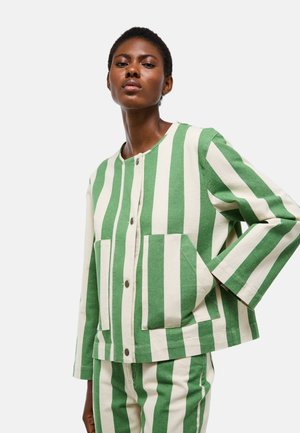 Monoprix, VESTE COURTE À LARGE RAYURES - Veste légère - haricot