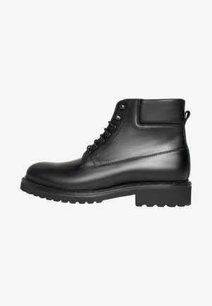 Henry Stevens Botines con cordones - black