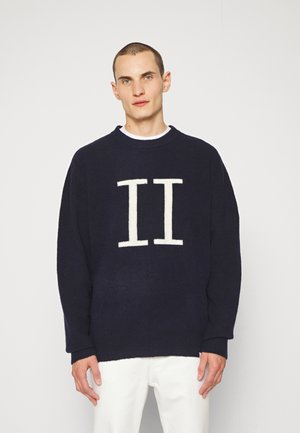 ENCORE INTARSIA - Pullover - dark navy/ivory