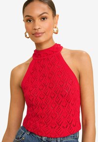Love & Roses SCALLOP HALTER  REGULAR FIT - Top - red