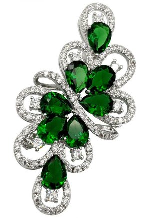 PRIMAVERA - Broche - grün  weiss