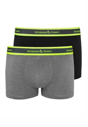 BAMBOO  2 PACK - Boxerbriefs - black and grey melange