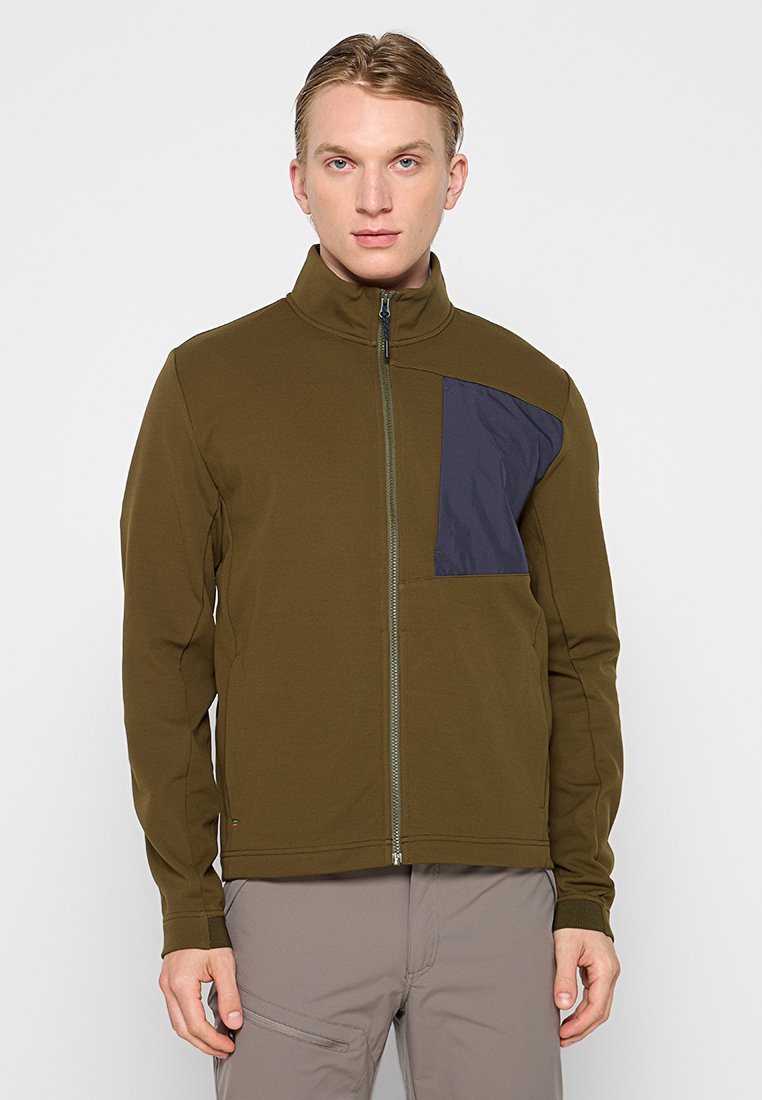 Dolomite Sweater met rits olijfgroen