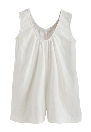 Next, REGULAR FIT - DOUBLE CLOTH ROMPER . - Overal - white