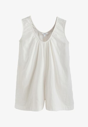 Next, REGULAR FIT - DOUBLE CLOTH ROMPER . - Overal - white