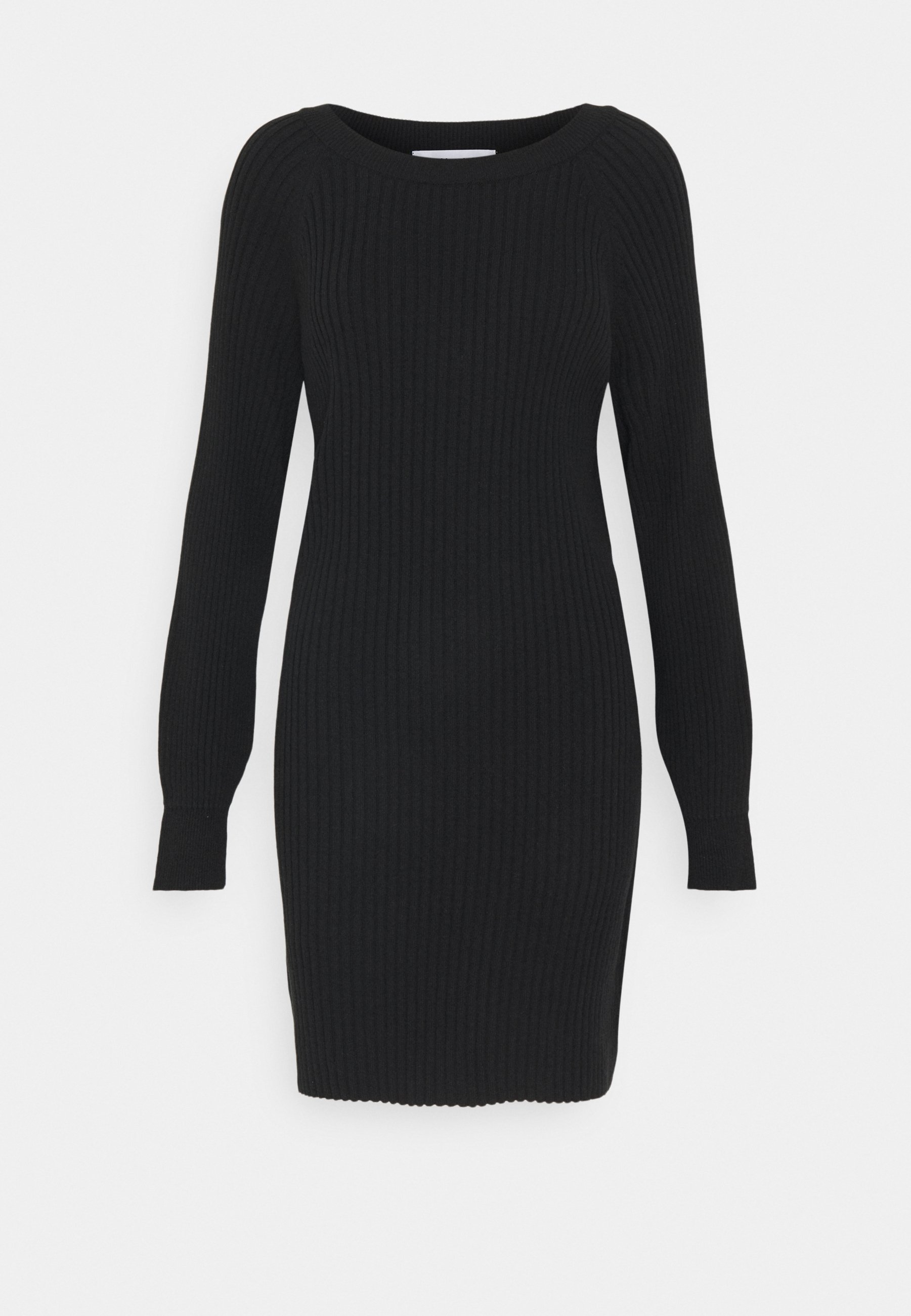 NU IN RIBBED OVERSIZED KNITTED MINI DRESS Gebreide jurk Rib sweater dress bestel deze dames jurk nu in de sale